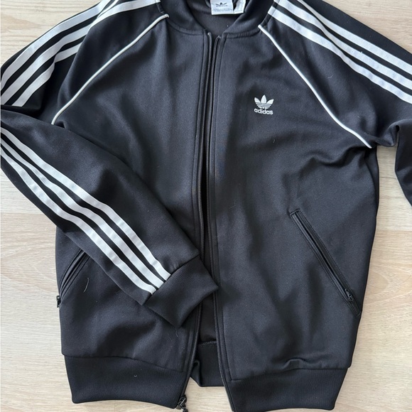 Adidas Black Track Jacket Small NEW - Picture 2 of 3